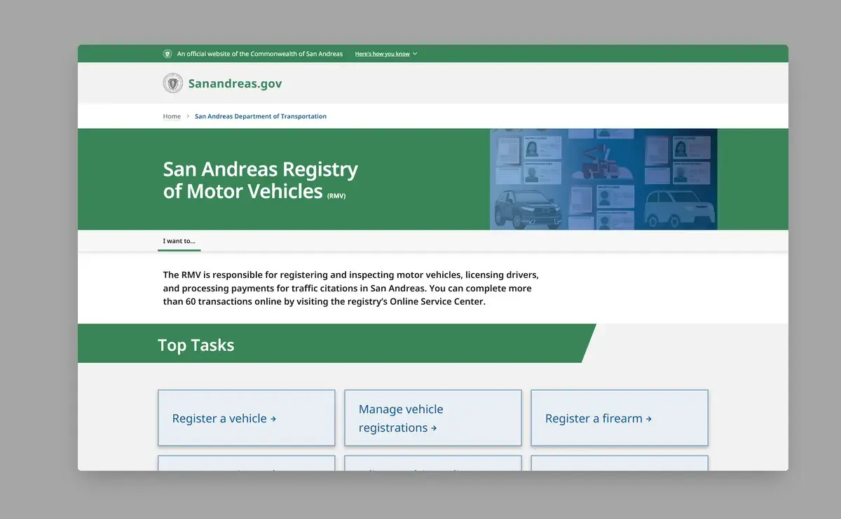 San Andreas Registry of Motor Vehicles - custom RMV scripts